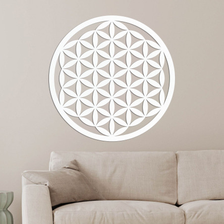 Dřevěná nástěnná dekorace mandala květ života - VITAE