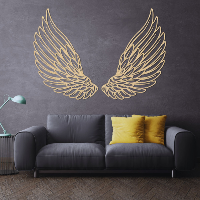 Dřevěná nástěnná dekorace andělská křídla - ANGELIC