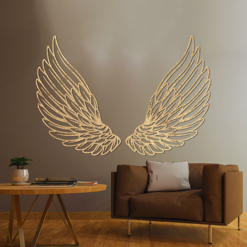 Dřevěná nástěnná dekorace andělská křídla - ANGELIC