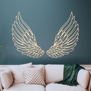 Dřevěná nástěnná dekorace andělská křídla - ANGELIC