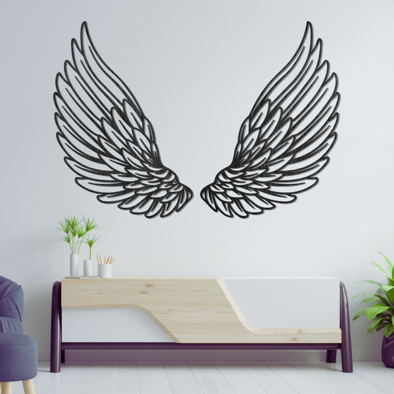 Dřevěná nástěnná dekorace andělská křídla - ANGELIC