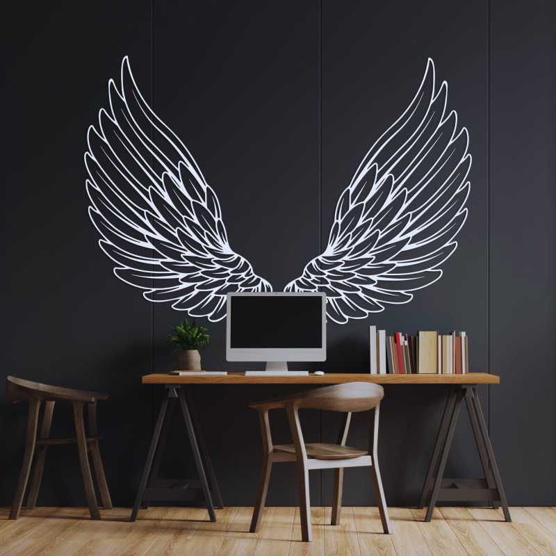 Dřevěná nástěnná dekorace andělská křídla - ANGELIC