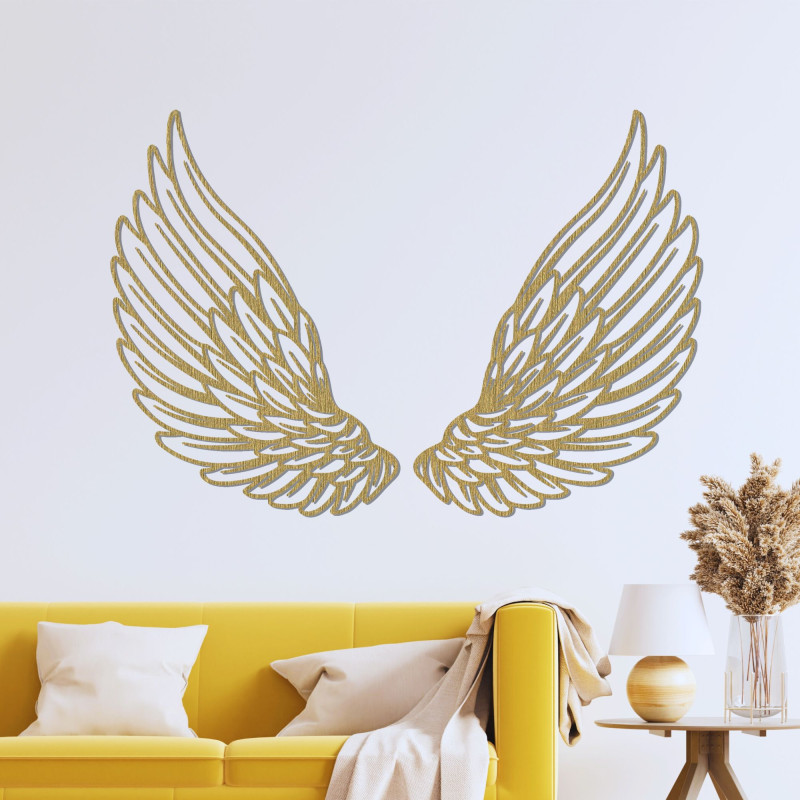 Dřevěná nástěnná dekorace andělská křídla - ANGELIC