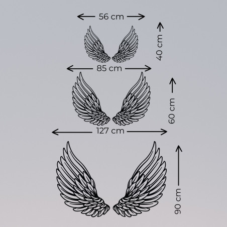 Dřevěná nástěnná dekorace andělská křídla - ANGELIC