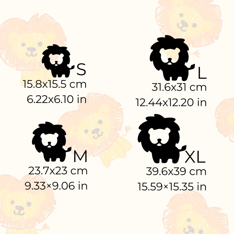 Dřevěná dekorace slon, lev, žirafa - SAFARI