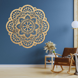 Dřevěná nástěnná dekorace mandala light - LUMINA