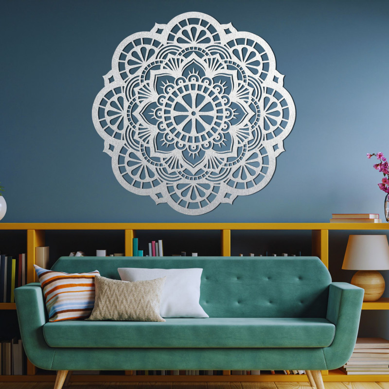 Dřevěná nástěnná dekorace mandala light - LUMINA
