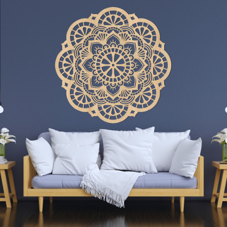 Nástěnný dřevěný obraz mandala světlo života - LUMEN