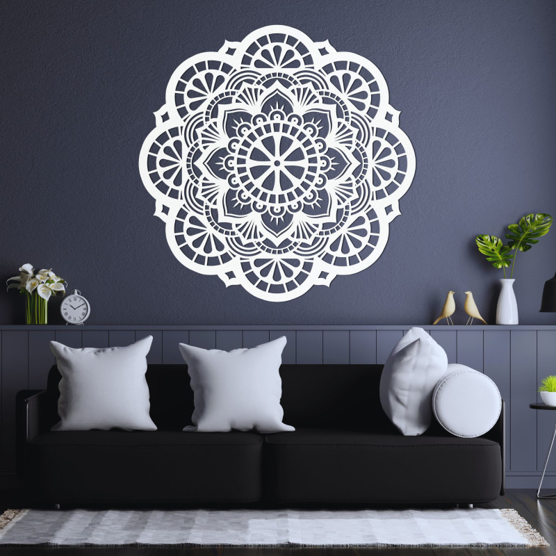 Nástěnný dřevěný obraz mandala světlo života - LUMEN