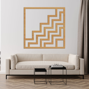 Geometrická dekorace na zeď čtvercová - SUQARE