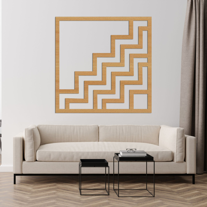Geometrická dekorace na zeď čtvercová - SUQARE
