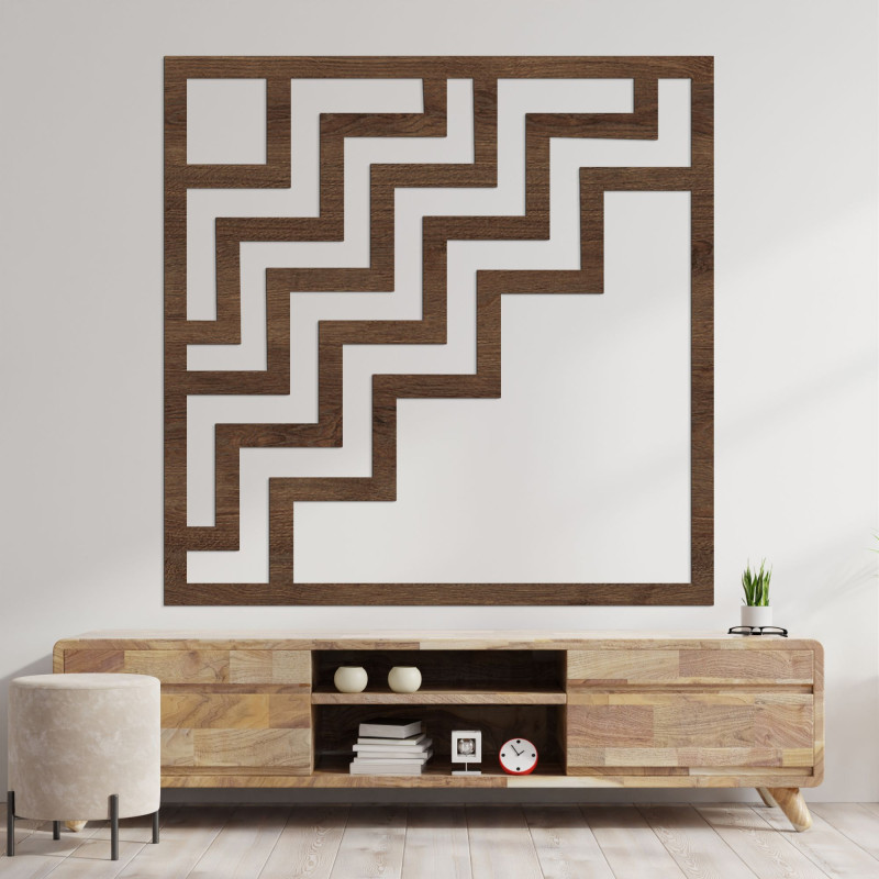 Geometrická dekorace na zeď čtvercová - SUQARE