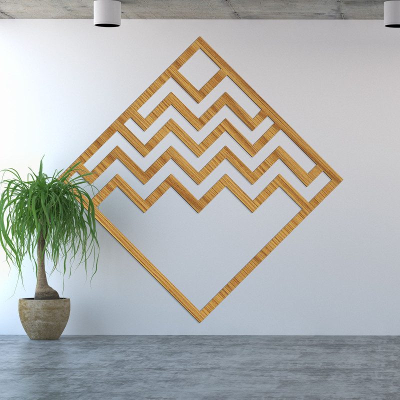 Geometrická dekorace na zeď čtvercová - SUQARE