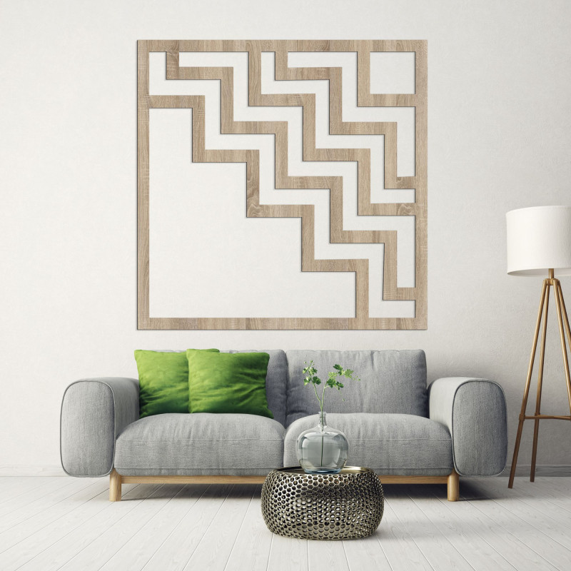 Geometrická dekorace na zeď čtvercová - SUQARE