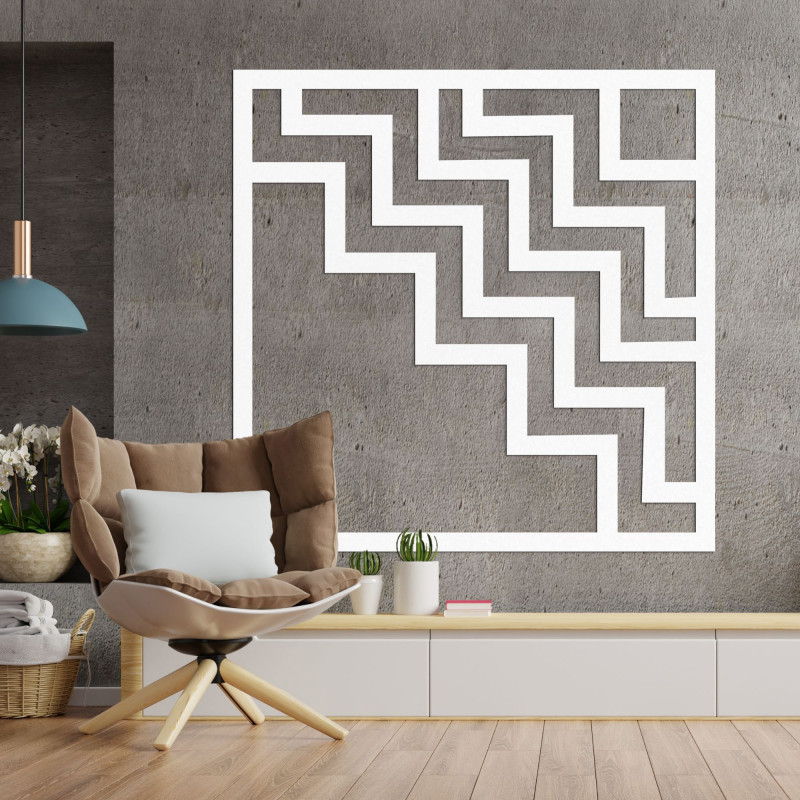 Geometrická dekorace na zeď čtvercová - SUQARE