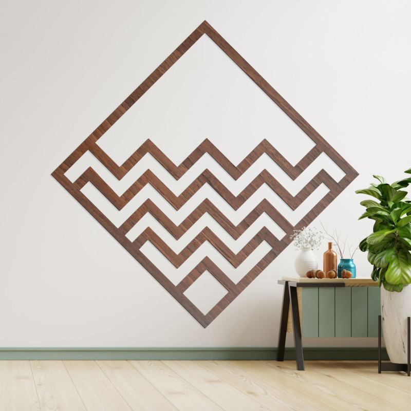 Geometrická dekorace na zeď čtvercová - SUQARE