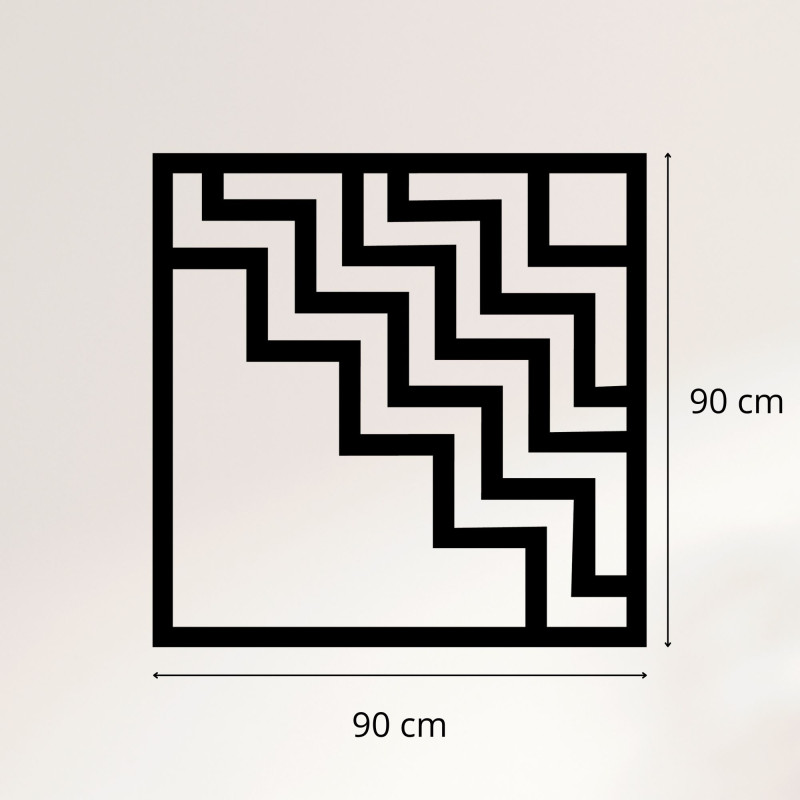 Geometrická dekorace na zeď čtvercová - SUQARE