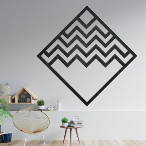 Dřevěná geometrická dekorace čtverec - FORNET