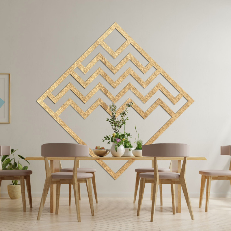Dřevěná geometrická dekorace čtverec - FORNET