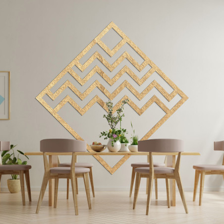 Dřevěná geometrická dekorace čtverec - FORNET