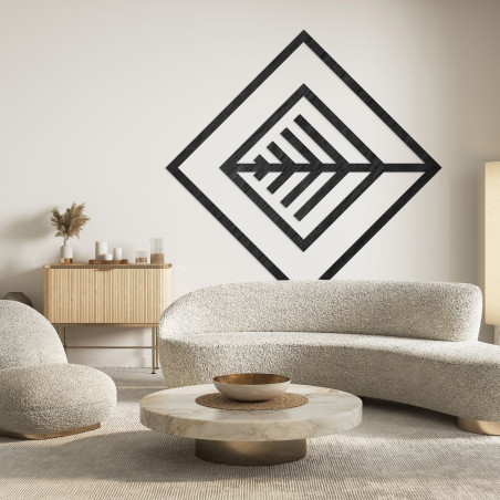 Dřevěná dekorace čtvercový list - ATALY