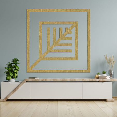 Dřevěná dekorace čtvercový list - ATALY