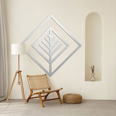 Dřevěná dekorace čtvercový list - ATALY