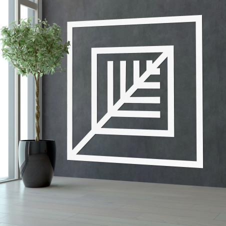 Dřevěná dekorace čtvercový list - ATALY