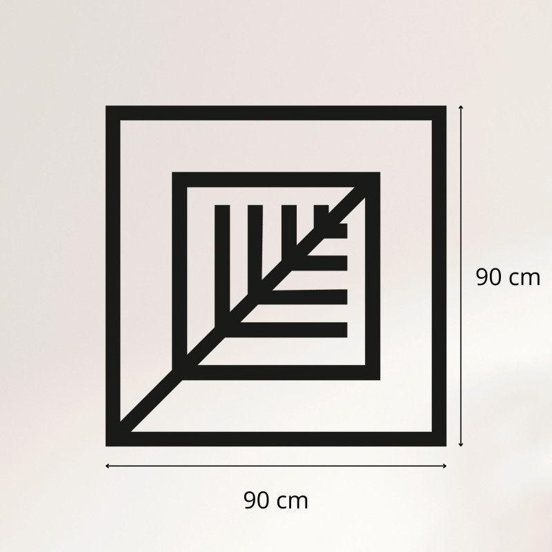 Dřevěná dekorace čtvercový list - ATALY