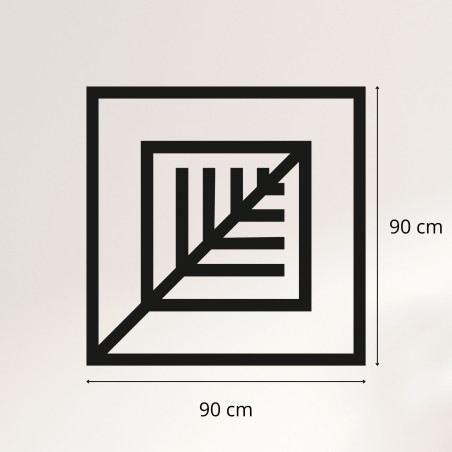 Dřevěná dekorace čtvercový list - ATALY