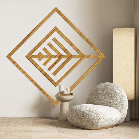 Geometrický obraz list - LEARD