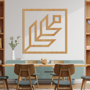 Geometrická dekorace na zeď čtvercová - SKAUKA
