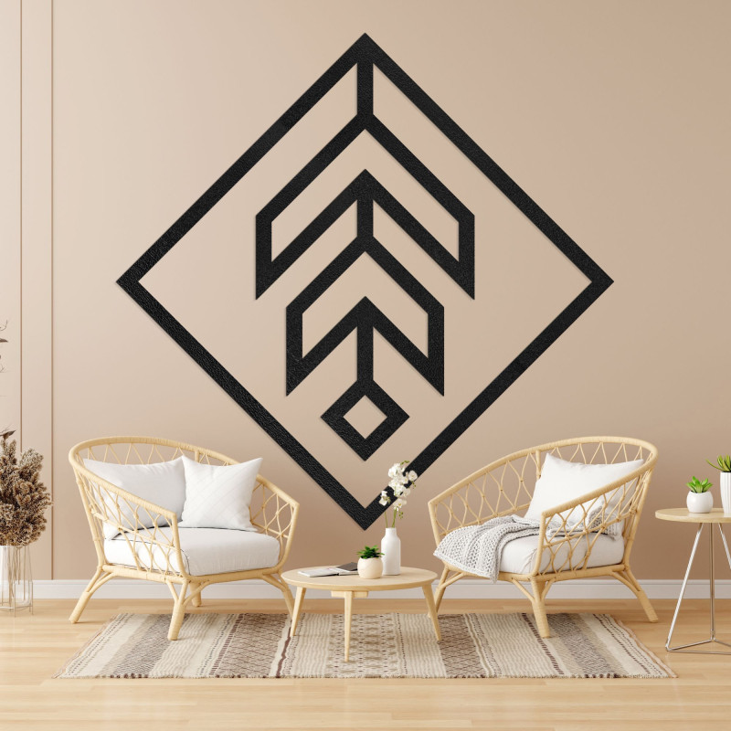 Geometrická dekorace na zeď čtvercová - SKAUKA