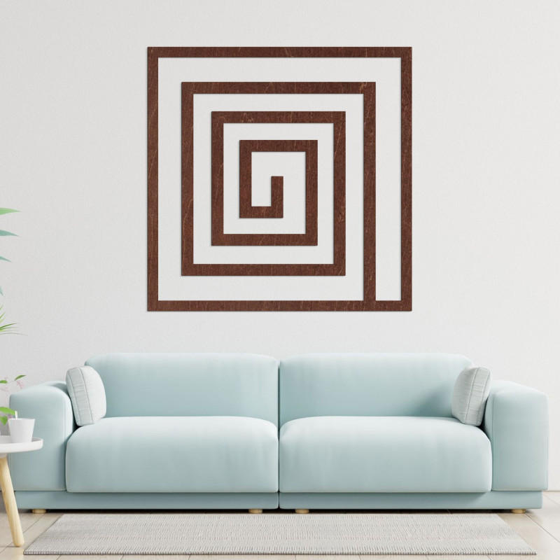 Dřevěná dekorace spirála - SQUARIL