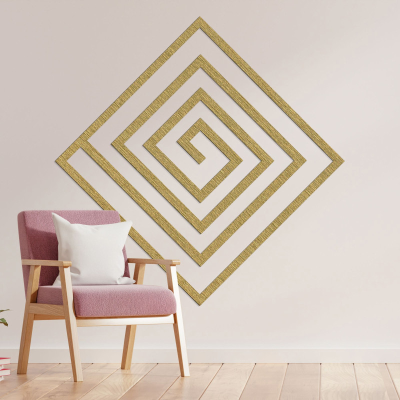 Dřevěná dekorace spirála - SQUARIL