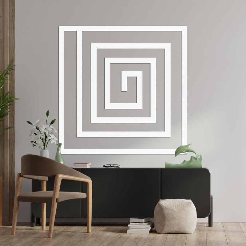 Dřevěná dekorace spirála - SQUARIL