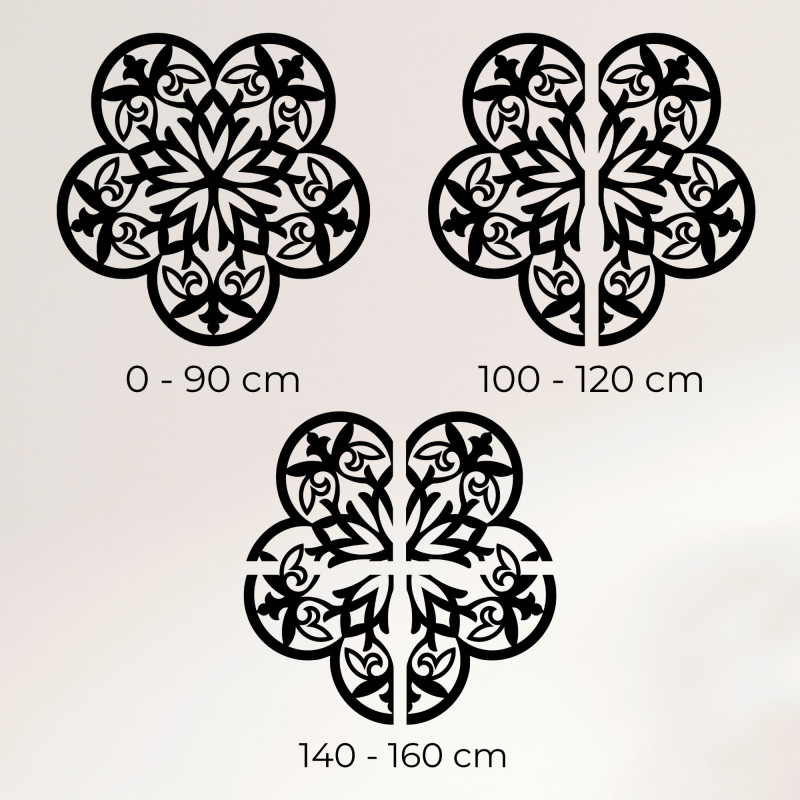 Dřevěná nástěnná dekorace mandala tichá květina...