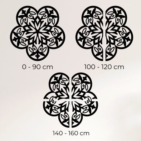Dřevěná nástěnná dekorace mandala tichá květina - FLORIVA