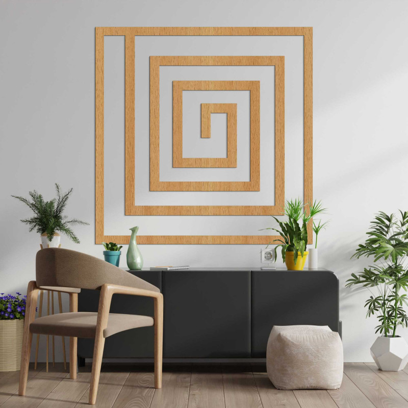 Dřevěná geometrická dekorace - WOORTLE