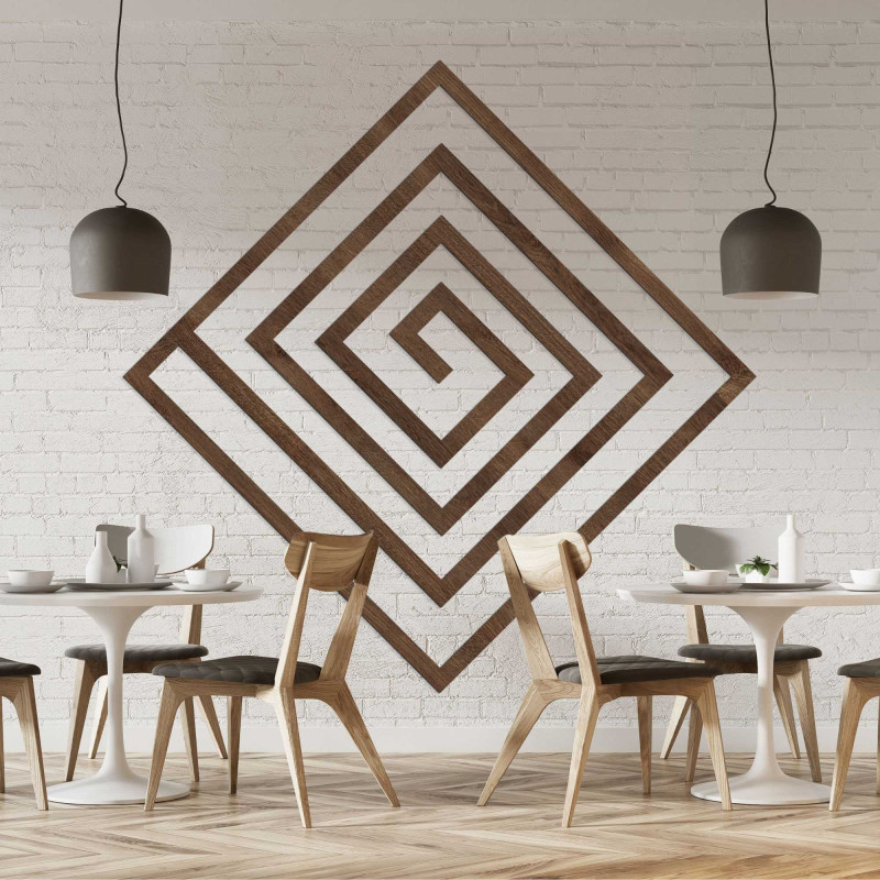 Dřevěná geometrická dekorace - WOORTLE