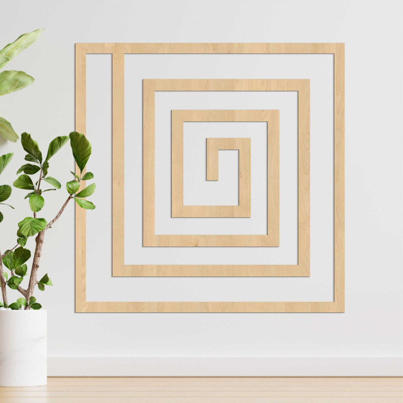 Dřevěná geometrická dekorace - WOORTLE