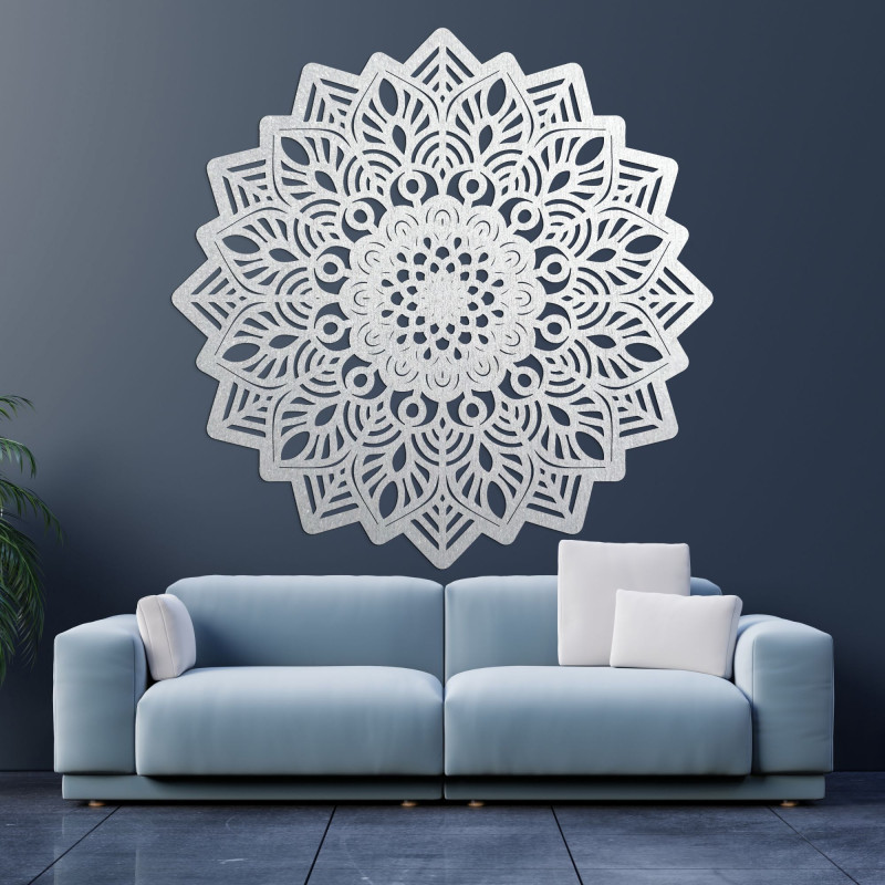 Vyřezávaná dřevěná nástěnná dekorace mandala slunce - SOLIS