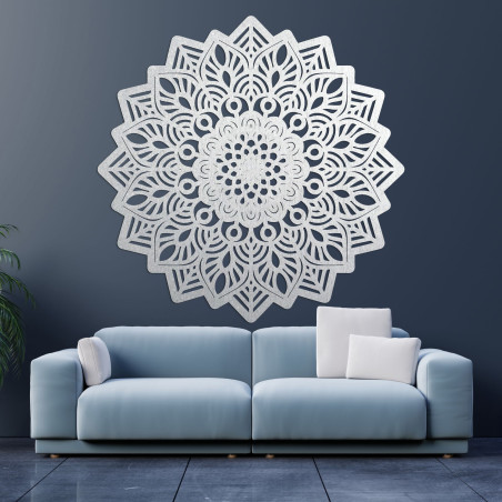 Vyřezávaná dřevěná nástěnná dekorace mandala slunce - SOLIS