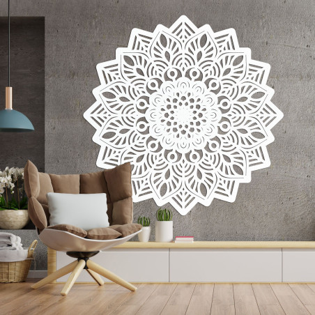 Vyřezávaná dřevěná nástěnná dekorace mandala slunce - SOLIS