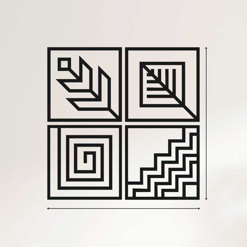 Čtyřdílná nástěnná malba - CHYCNOY