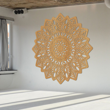 Dřevěný nástěnný obraz mandala ve tvaru slunce - IGNEUS