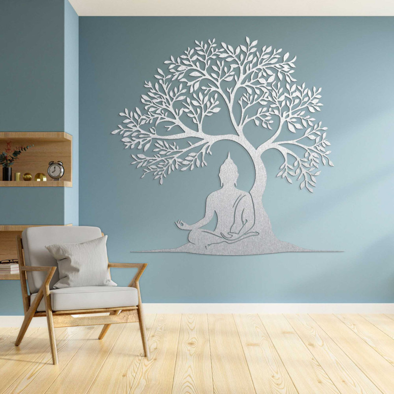 Dřevěná dekorace Buddha a strom života - MEARNE