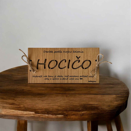 Dřevěná obálka na peníze - leccos 20 x 10 cm