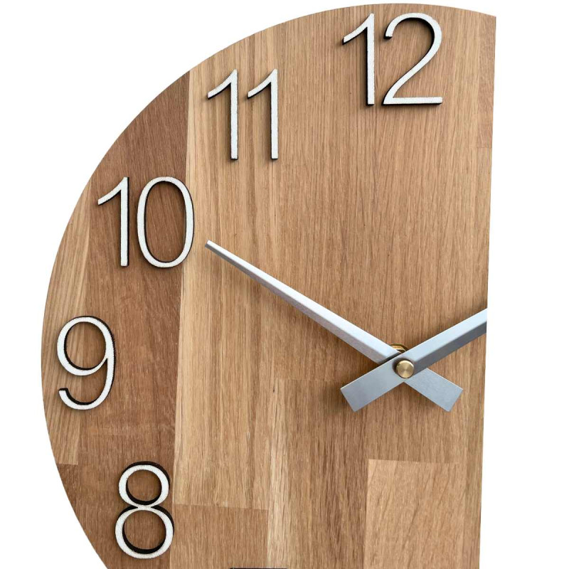 Elegantní nástěnné hodiny z dubového masivu -...