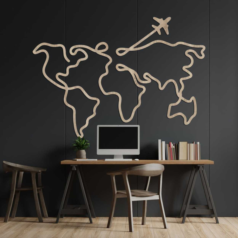 Dřevěná nástěnná mapa - LOTAPO